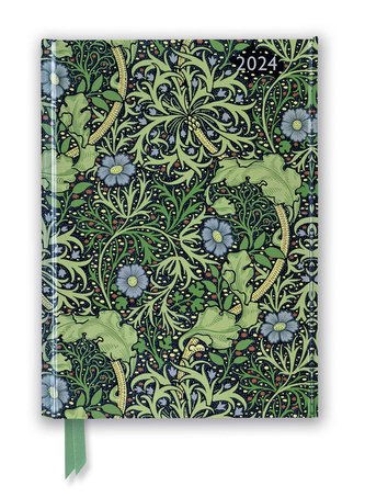 William Morris: Seaweed - Meeresalgentapete 2024 Luxury Diary - Page to View with Notes