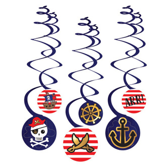 Závěsné spirály Pirates 6 ks Závěsné spirály Pirates 6 ks