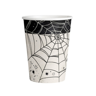 EKO Papírové kelímky Happy Halloween - pavučiny 8 ks EKO Papírové kelímky Happy Halloween - pavučiny 8 ks