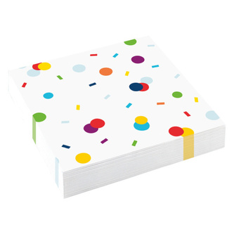 Papírové ubrousky Rainbow Confetti 20 ks