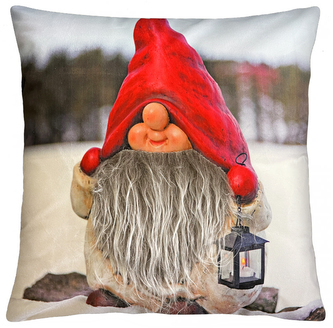 Vánoční polštář s 3D aplikací GNOM VII. 40x40 cm Mybesthome