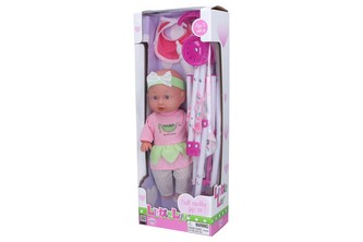 Miminko s kočárkem 28cm