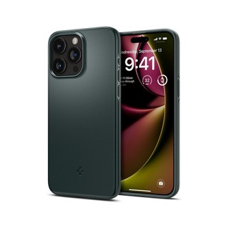 Spigen Thin Fit kryt iPhone 15 Pro Max zelený