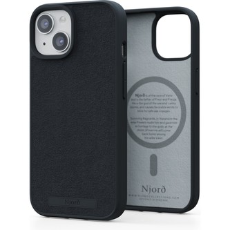 NJORD Suede MagSafe kryt iPhone 15 černý