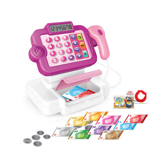 MINI OBCHOD - pokladna česká s učením jak nakupovat - růžová MINI OBCHOD - pokladna česká s učením jak nakupovat - růžová