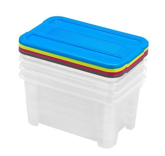 BOX ÚLOŽNÝ S VÍKEM SET 4KS TEX BOX