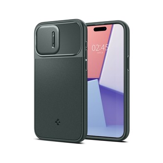 Spigen Optik Armor MagFit kryt iPhone 15 Pro zelený