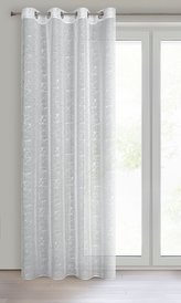Dekorační vzorovaná záclona s kroužky RAVA bílá/stříbrná 140x250 cm (cena za 1 kus) MyBestHome