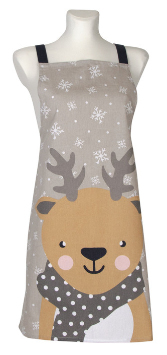 Kuchyňská bavlněná zástěra SANTO RENO béžová 100% bavlna 60x75 cm Essex