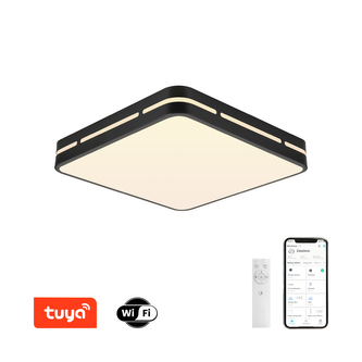 Immax NEO LITE PERFECTO Smart stropní svítidlo čtverec 42cm, 48W černé Tuya WiFi