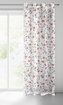 Dekorační vzorovaná záclona s kroužky JANE bílá/cihlová 140x250 cm (cena za 1 kus) MyBestHome