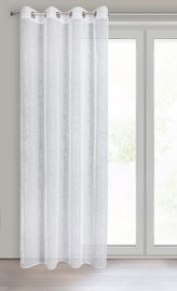 Dekorační vzorovaná záclona s kroužky ELSA bílá/stříbrná 140x250 cm (cena za 1 kus) MyBestHome