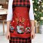 Vánoční kuchyňská voděodolná zástěra GNOMES červená 64x73 cm Mybesthome