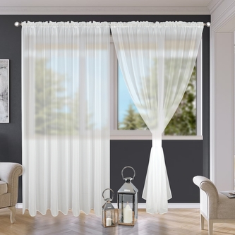Dekorační voálová záclona s řasící páskou JULIA bílá 200x250 cm MyBestHome  (cena za 1 kus) Dekorační voálová záclona s řasící páskou JULIA bílá 200x250 cm MyBestHome  (cena za 1 kus)