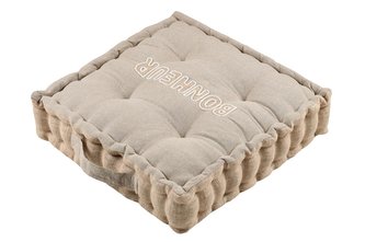 Sedací polštář na zem MAISON THREAD béžová 45x45 cm France