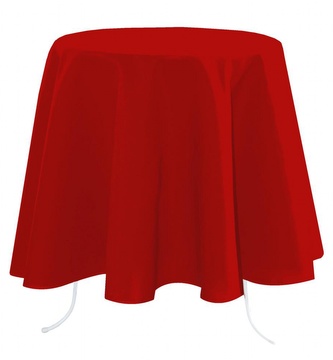 Kulatý ubrus na stůl NELSON červená, O 180 cm France