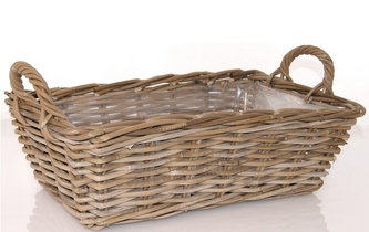 Proutěný košík Kubu šedý 37x22x12 cm Proutěný košík Kubu šedý 37x22x12 cm