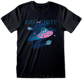 Pánské tričko Rick And Morty: In Space (XL) černá bavlna