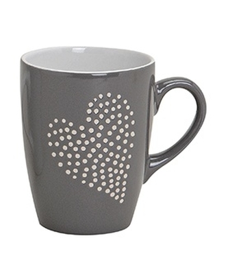 Hrnek se srdíčkem šedý 250 ml