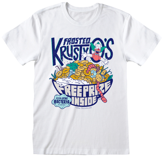 Pánské tričko The Simpsons|Simpsonovi: Frosted Crusty Q's (2XL) bílá bavlna