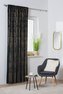 Dekorační vzorovaný závěs s poutky s tunýlkem DOHAT černá 140x260 cm (cena za 1 kus) MyBestHome
