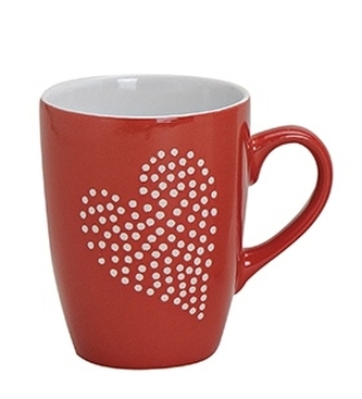 Hrnek se srdíčkem červený 250 ml