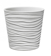Keramický květináč Sonora efekt kamene 16 cm bílý
