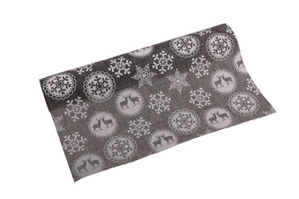 Vánoční polyjutová role 28cm x 3m AJ1604 20-stříbrná