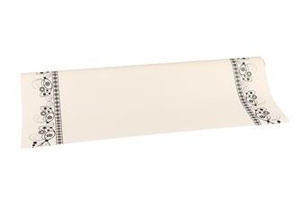 Floristická smuteční fólie krémová s černou