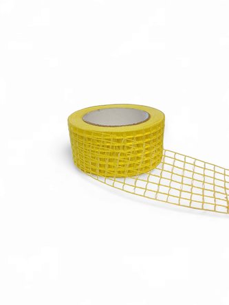 Jutavá stuha klasik 5 cm světle žlutá