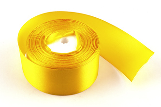 Saténová stuha 4 cm 107 žlutá