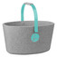 Milovaný košík LIEBLINGSKORB šedý s tyrkysovou