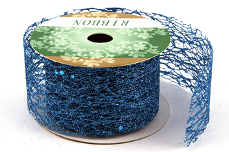 Stuha fibre třpyt 4cm x 4,6m 10 TYRKYSOVÁ