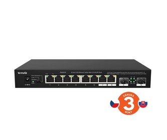 Tenda TEM2010F 8x RJ45 + 2x SFP Multi-Gigabit Switch 100/1000/2500 Mbps, 2.5G
