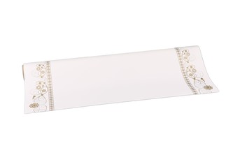 Floristická smuteční fólie bílá se zlatou