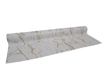 Floristická fólie mramorový design bílá