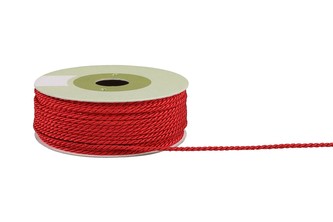 Polyesterový provázek 2mm červený