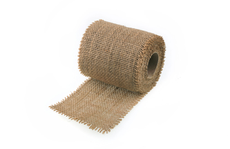 Stuha juta jemná 10cm x 5m 1 NATURAL nelakovaná