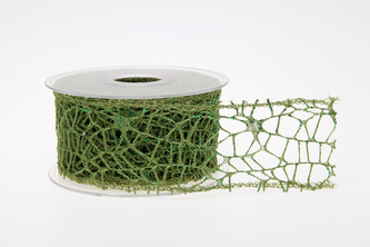 Stuha Big spider glitter 5cm x 9,1m 13 TM. ZELENÁ