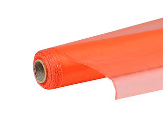 Organza uni 48,5cm x 10m ČERVENOORANŽOVÁ