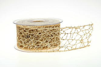 Stuha Big spider glitter 5cm x 9,1m 6 ŠAMPAŇ