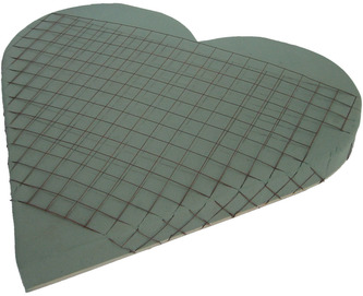 Srdce s aranžovací hmotou 60 cm - plné