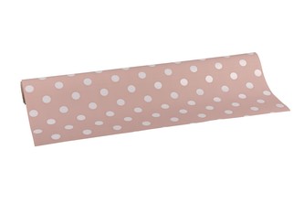 Floristická fólie s puntíkem pudrová