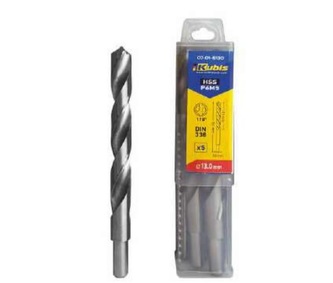 Vrták vybrušovaný HSS-G do kovu P6M5 16.0mm, stpoka 10mm, vrcholový úhel 118*, DIN338 | 07-01-5160