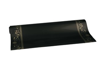 Floristická smuteční fólie černá se zlatou