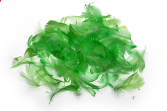 Dekorační pírka SV. ZELENÁ