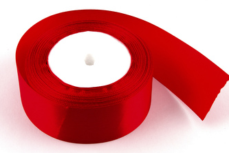 Saténová stuha 4 cm 26 červená