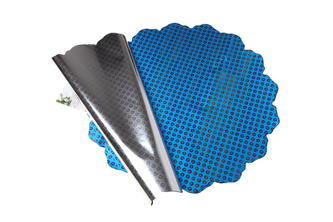 Floristická ronda 50cm metal modrá disk 1/2 50ks