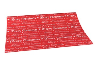 Vánoční fólie  Merry Christmas červená