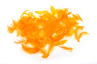 Dekorační pírka ORANŽOVÁ